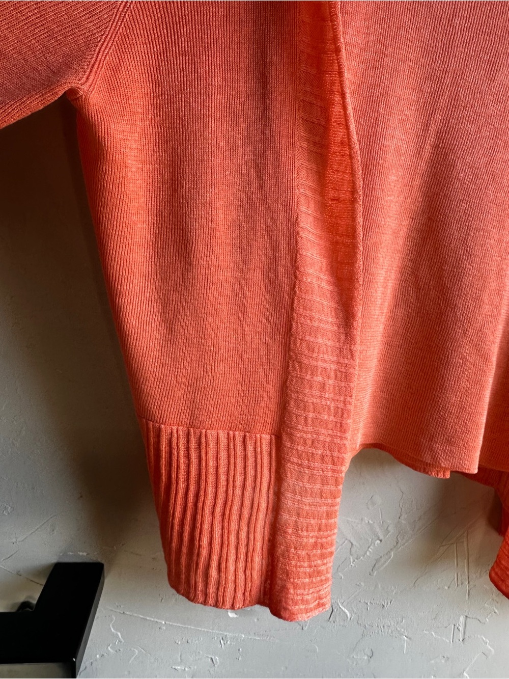 Eileen Fisher linen loose knit cardigan & tank set in coral, L and XL - Picture 3 of 16